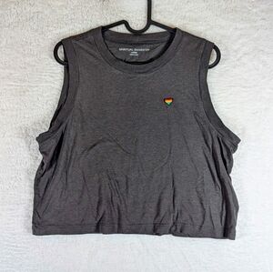 636-Spiritual Gangster Gray‎ Sleeveless Top